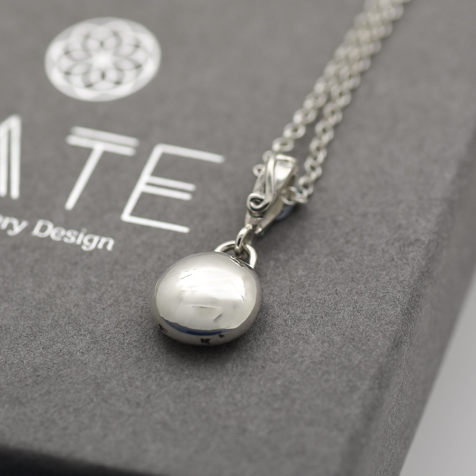 Argentium Silver Pebble Pendant