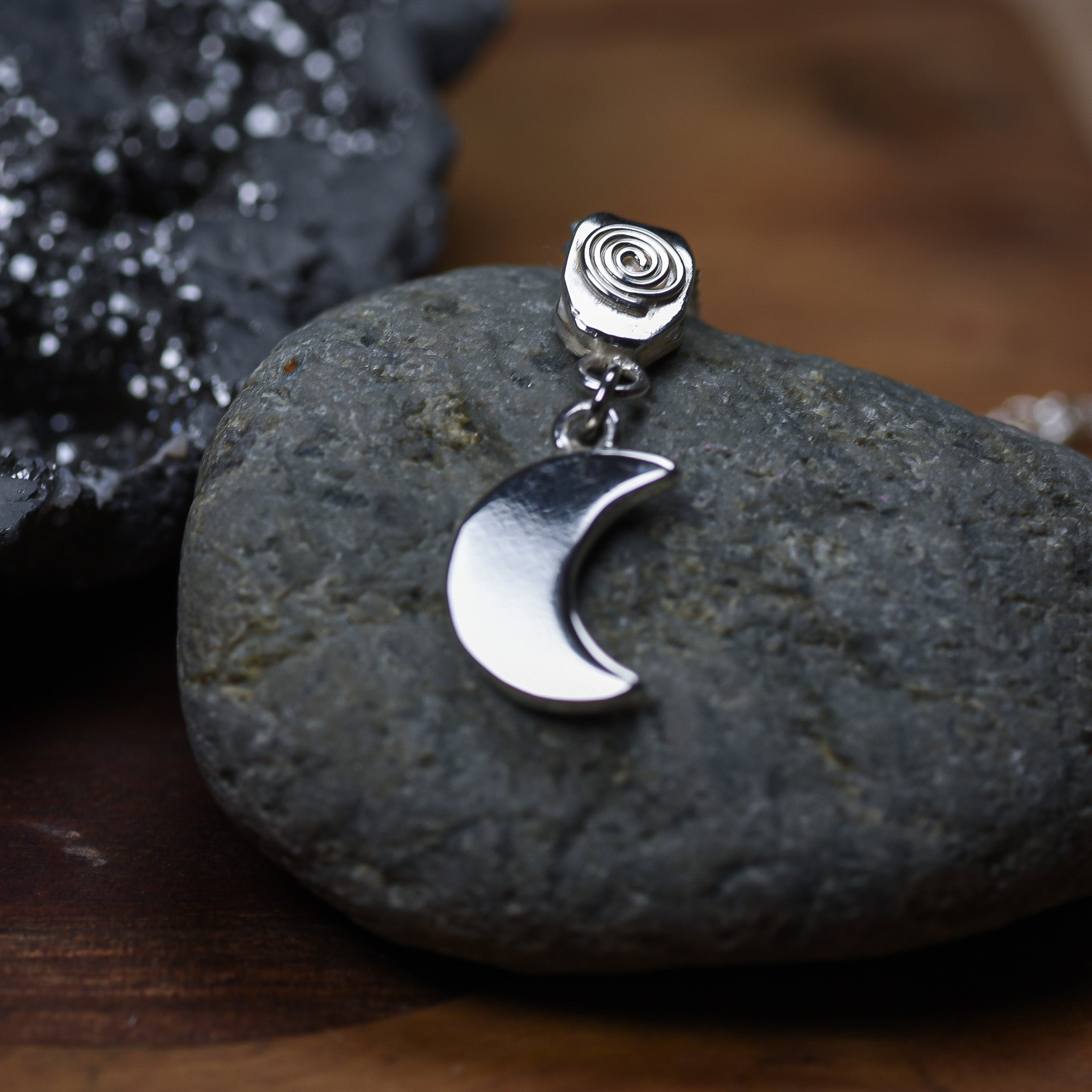 Sterling Silver Crescent Moon Necklace