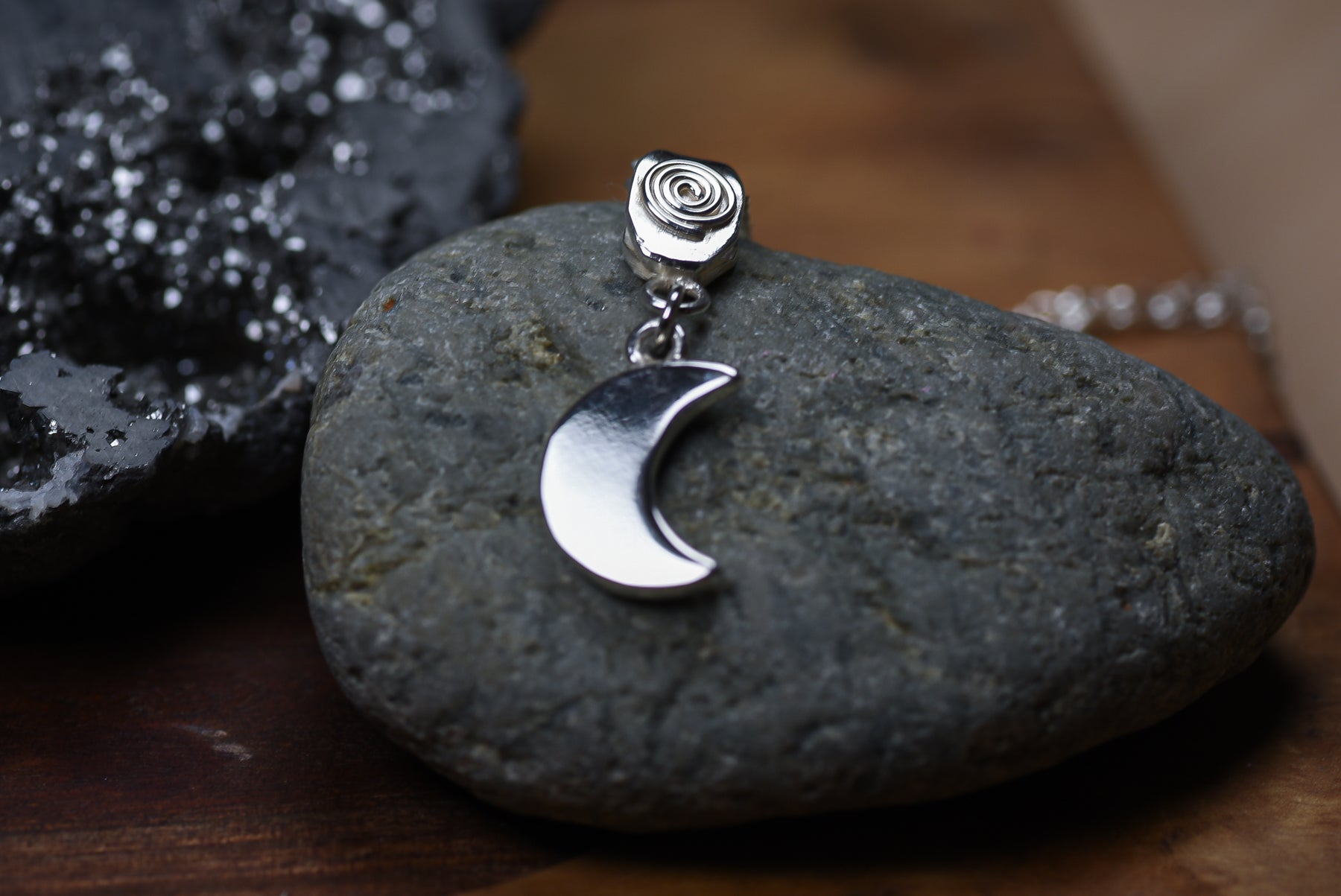 Sterling Silver Crescent Moon Necklace