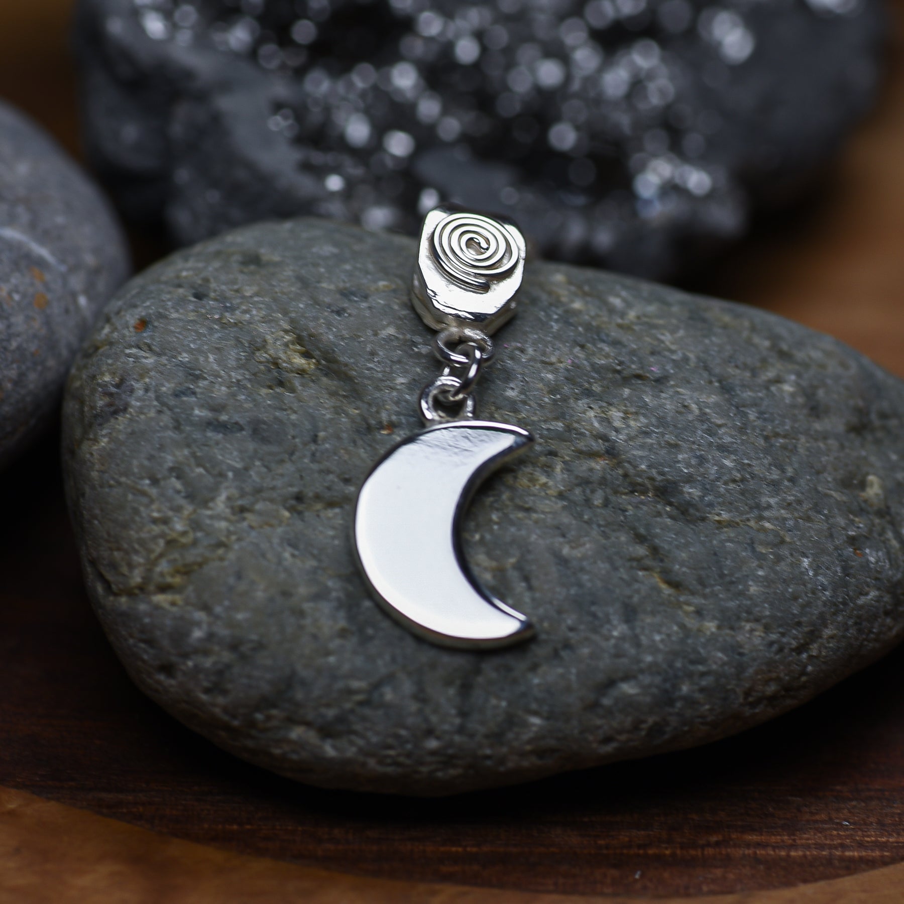 Sterling Silver Crescent Moon Necklace