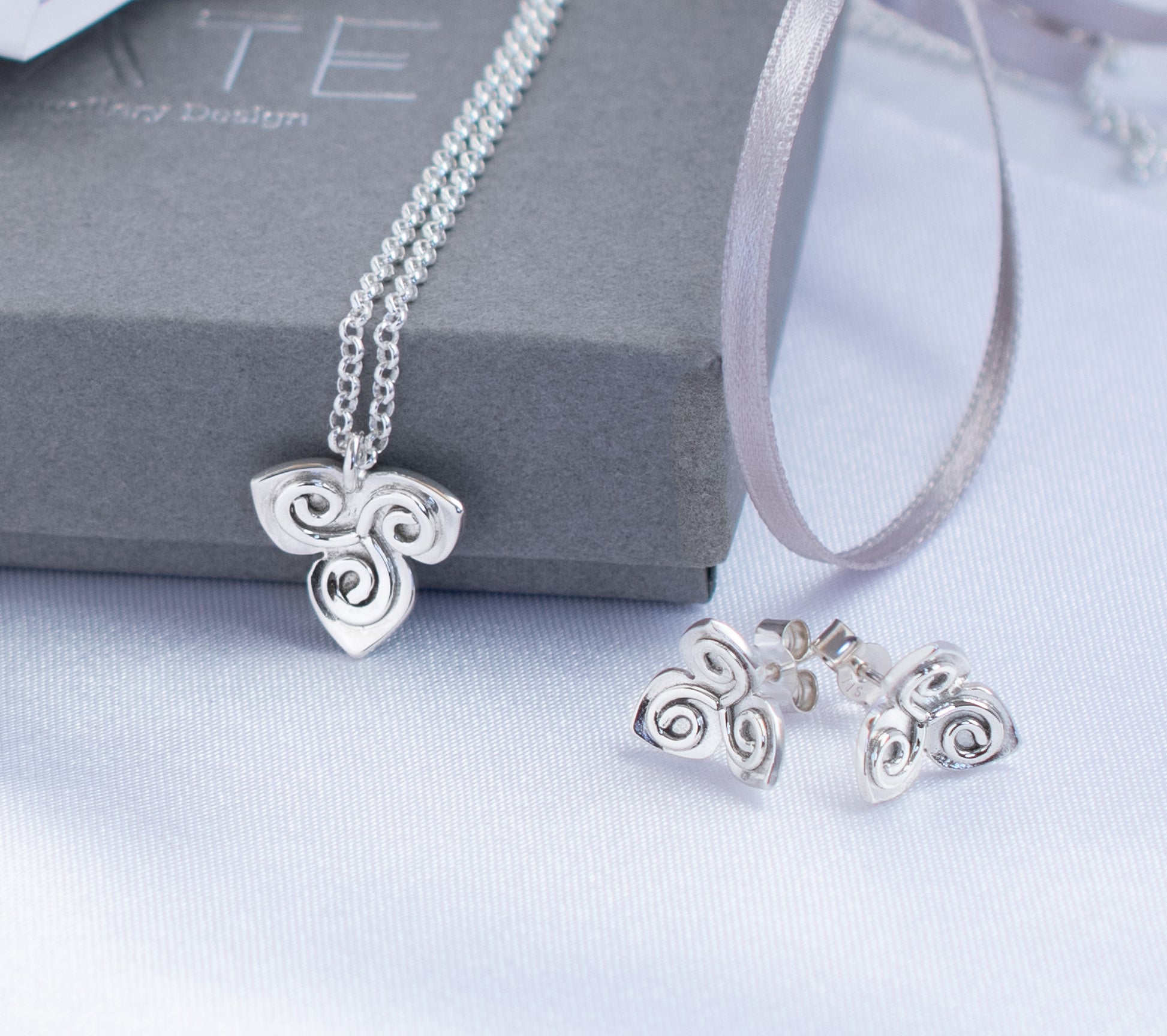 Celtic Triskele Argentium Silver Pendant