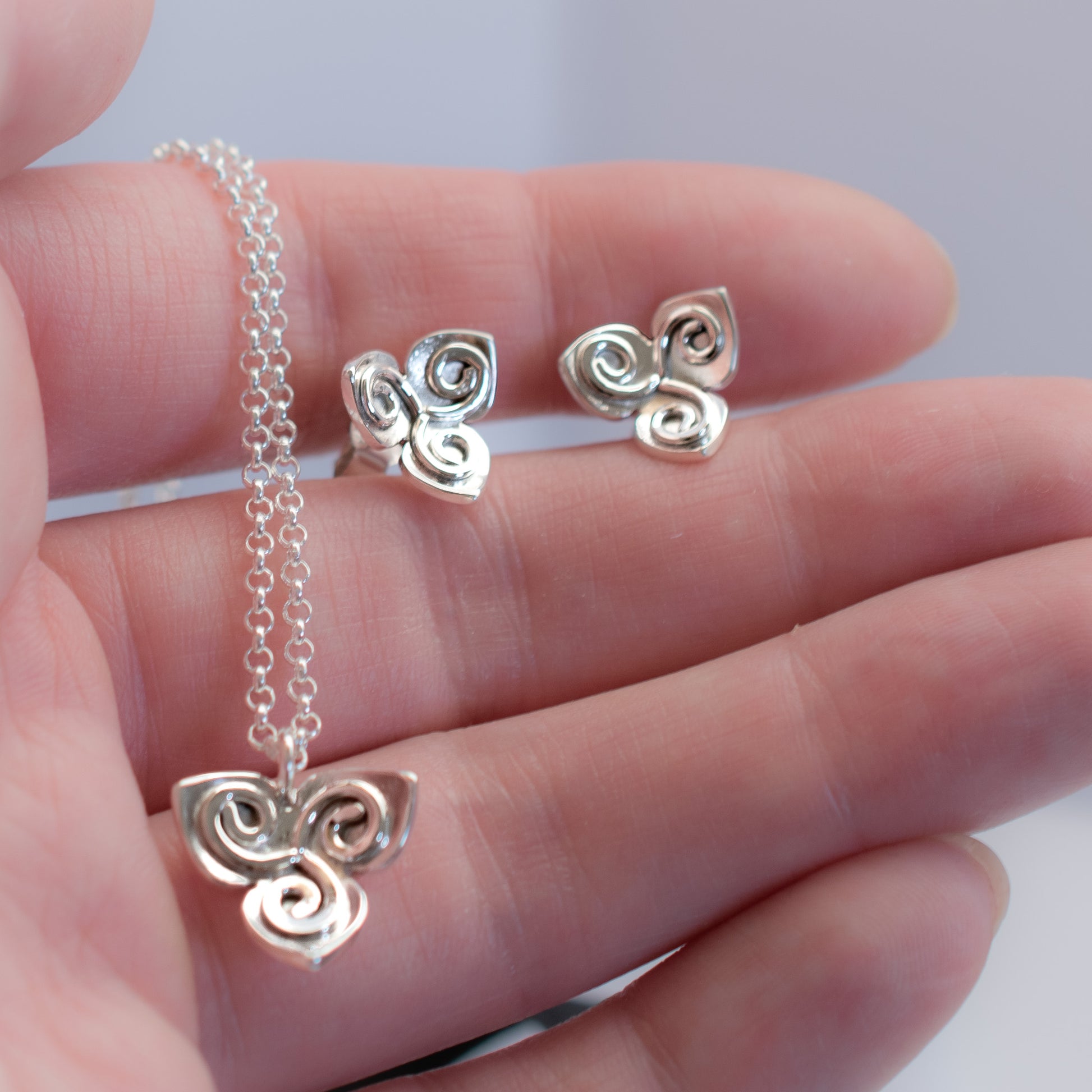 Celtic Triskele Argentium Silver Pendant