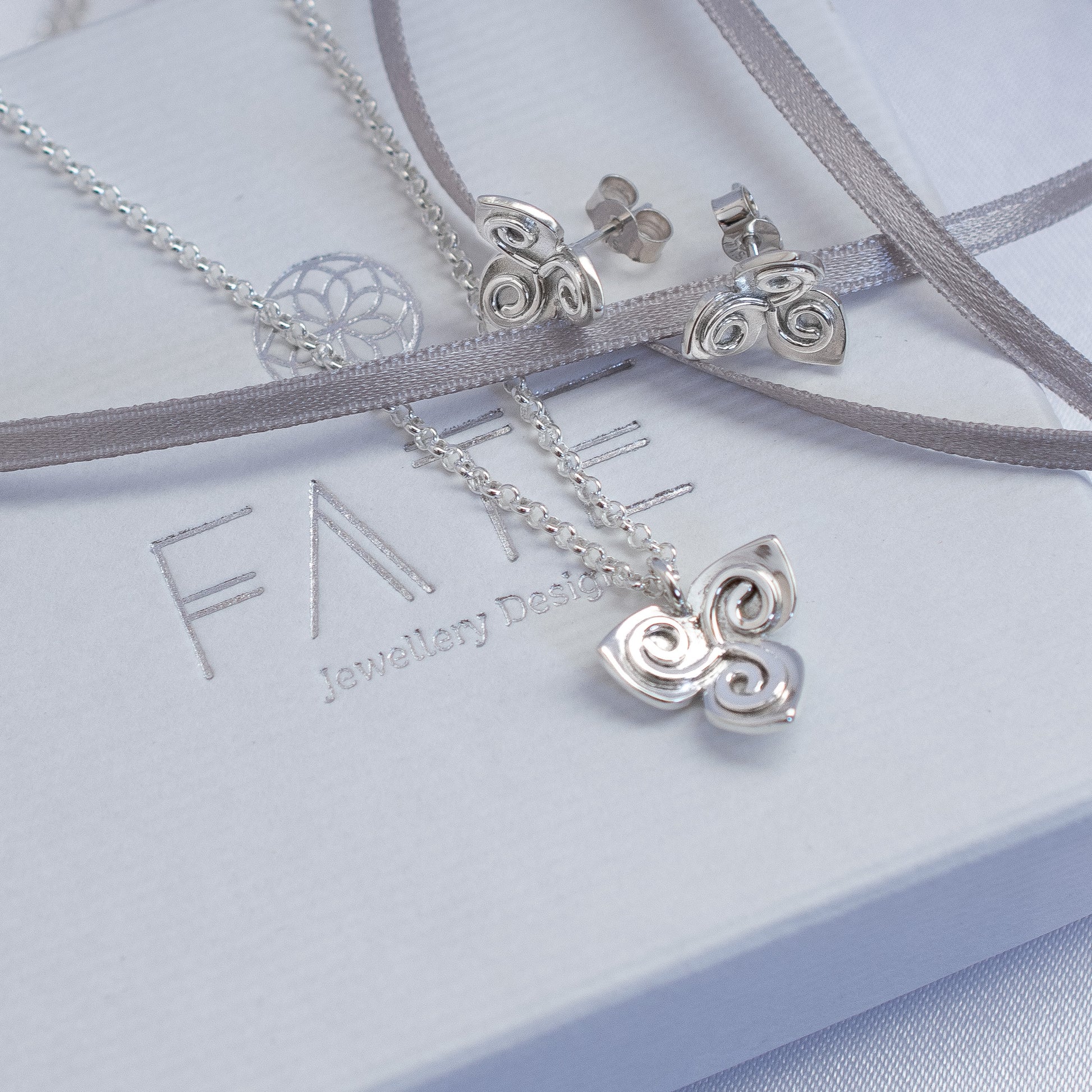 Celtic Triskele Argentium Silver Pendant