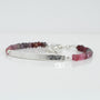 Adjustable handmade rainbow spinel bracelet with polished Argentium silver bar and colourful gemstone beads